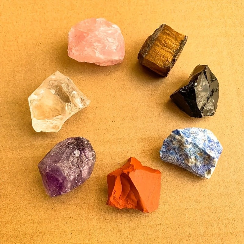 7-Chakra Crystal Healing Kit With White Sage, Selenite Wand & Peruvian Wood