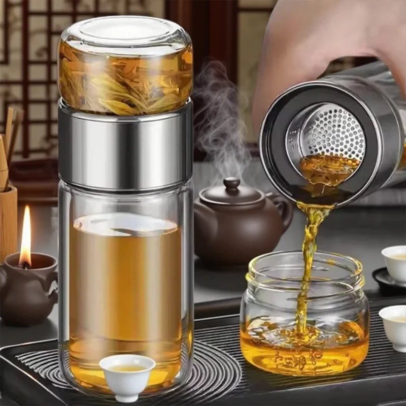 Glass Tea Tumbler with Infuser